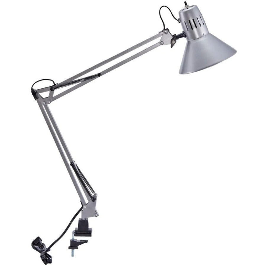 Bostitch Swing Arm Desk Lamp with Clamp, Silver