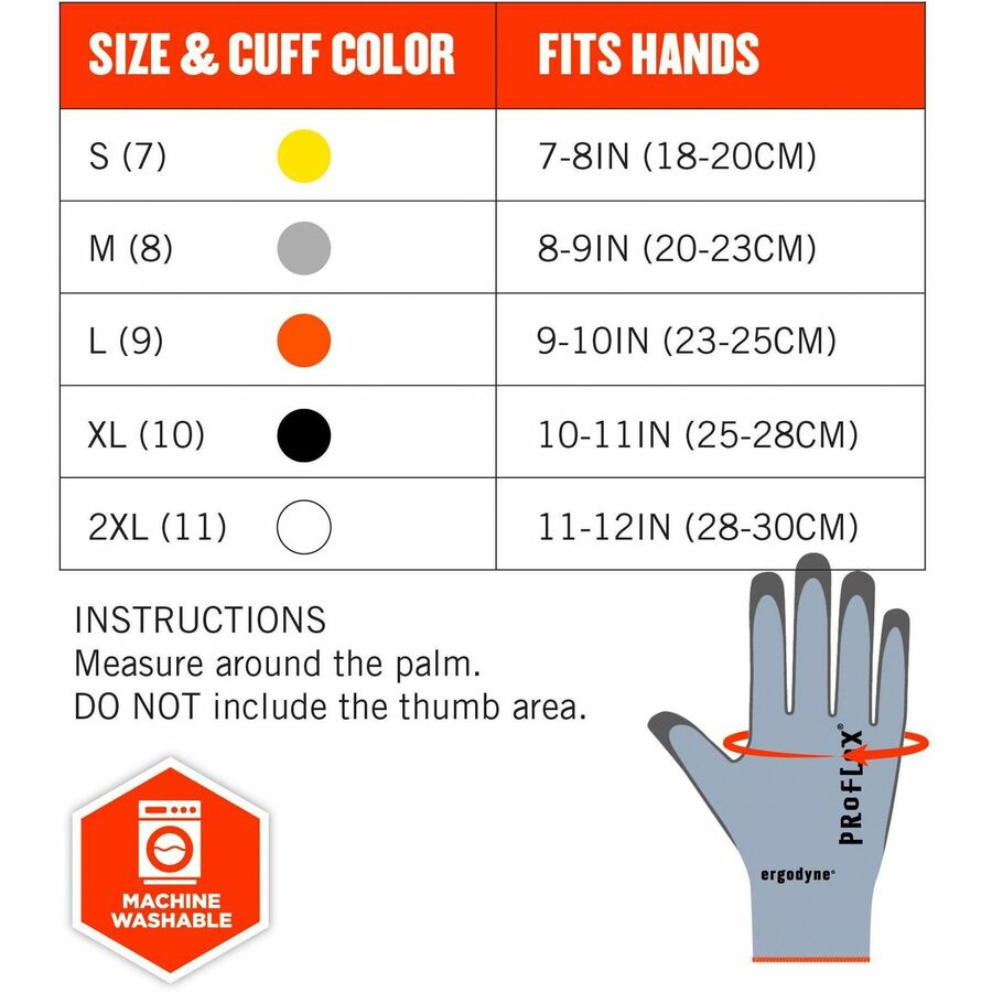 Ergodyne 7025 PU-Coated Cut-Resistant Gloves, Medium, Blue, Touchscreen Capable, ANSI A2 Cut Level, Abrasion Resistant, 2 Pairs per Pack