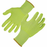 Ergodyne 7040 Cut-Resistant Food-Grade Gloves, Large, Lime, HPPE Fiber, 6.25" Length, ANSI A4, EN388 Level 5, Breathable, Lightweight, High Visibility, 2 Pairs