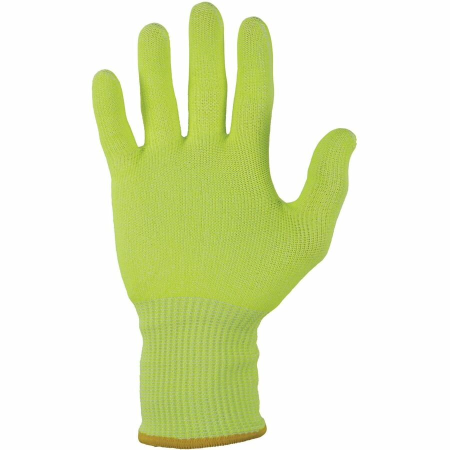 Ergodyne 7040 Cut-Resistant Food-Grade Gloves, Large, Lime, HPPE Fiber, 6.25" Length, ANSI A4, EN388 Level 5, Breathable, Lightweight, High Visibility, 2 Pairs