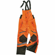 Ergodyne 8928 Hi-Vis Insulated Rain Bibs, XX-Large, Orange/Black, Polyester/300D Oxford Polyester/Polyurethane, 33" Inseam, 48.5" Waist, 3 Pockets, 1 Each