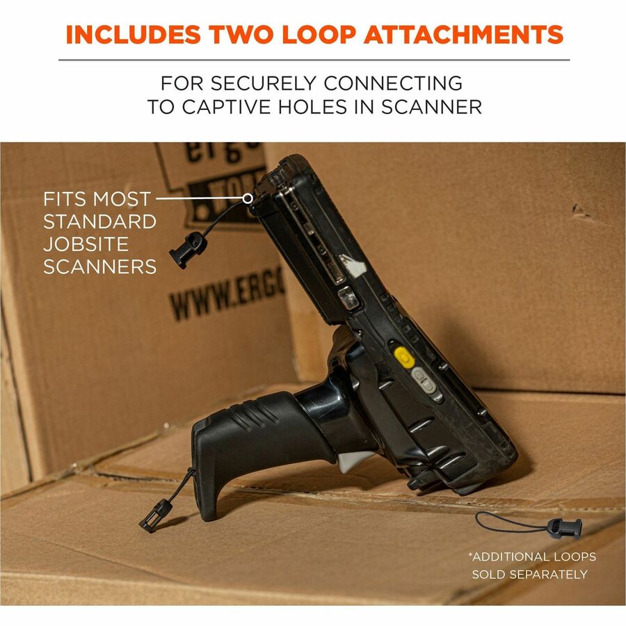 Ergodyne 3138 Padded Bar-code Scanner Harness, Large, Hook & Loop Attachment, Black, 1 Each