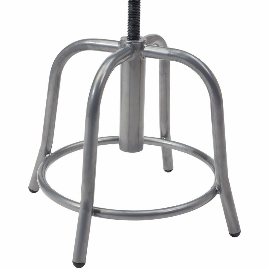 NPS® 18”-25” Height Adjustable Designer Stool, Surface Color: Oak, Frame Color: Grey