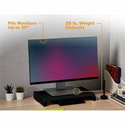 Bostitch Konnect Adjustable Monitor Stand, Black, Supports Up to 30" Screen, 25 lb Load Capacity, 1 Each