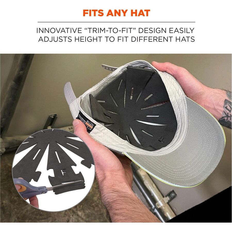 Bump, Scrape, Bruise Protection - Soft Foam - Black - Vented, Ultra-lightweight, Comfortable, Breathable - 1 Each