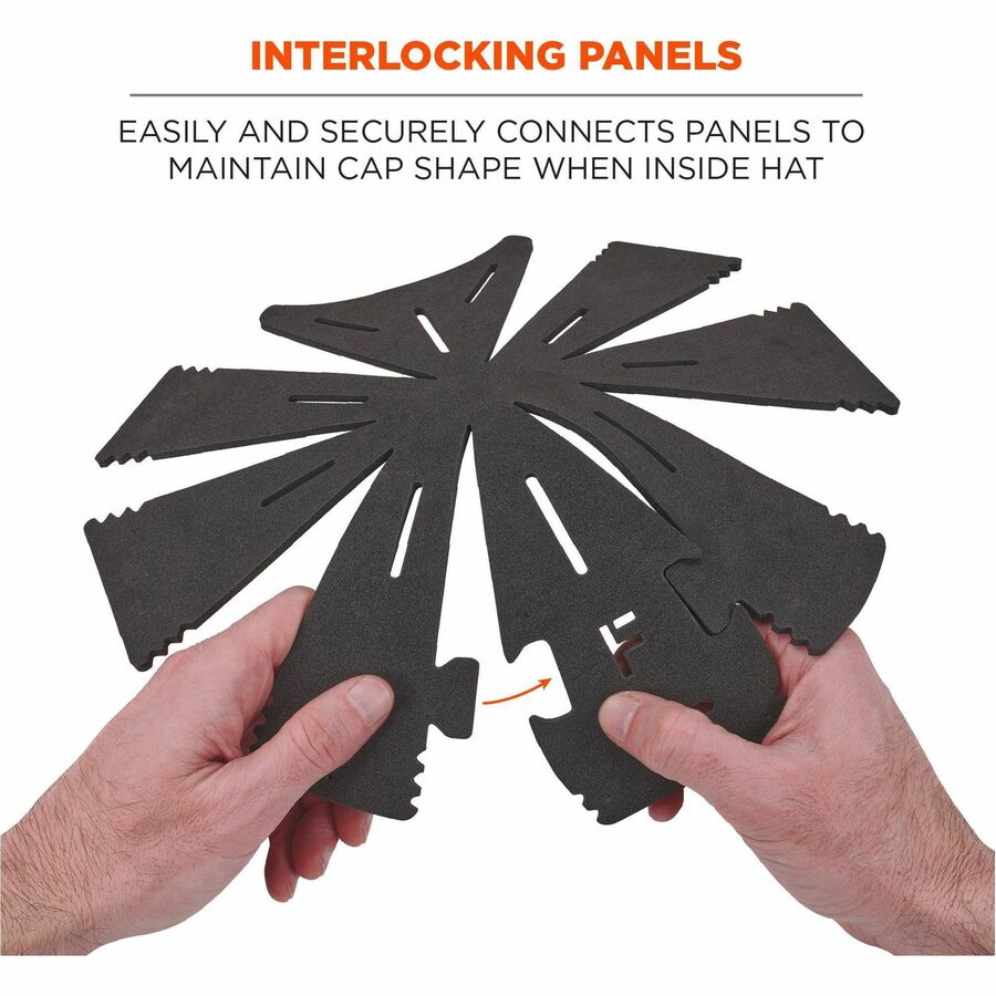 Bump, Scrape, Bruise Protection - Soft Foam - Black - Vented, Ultra-lightweight, Comfortable, Breathable - 1 Each