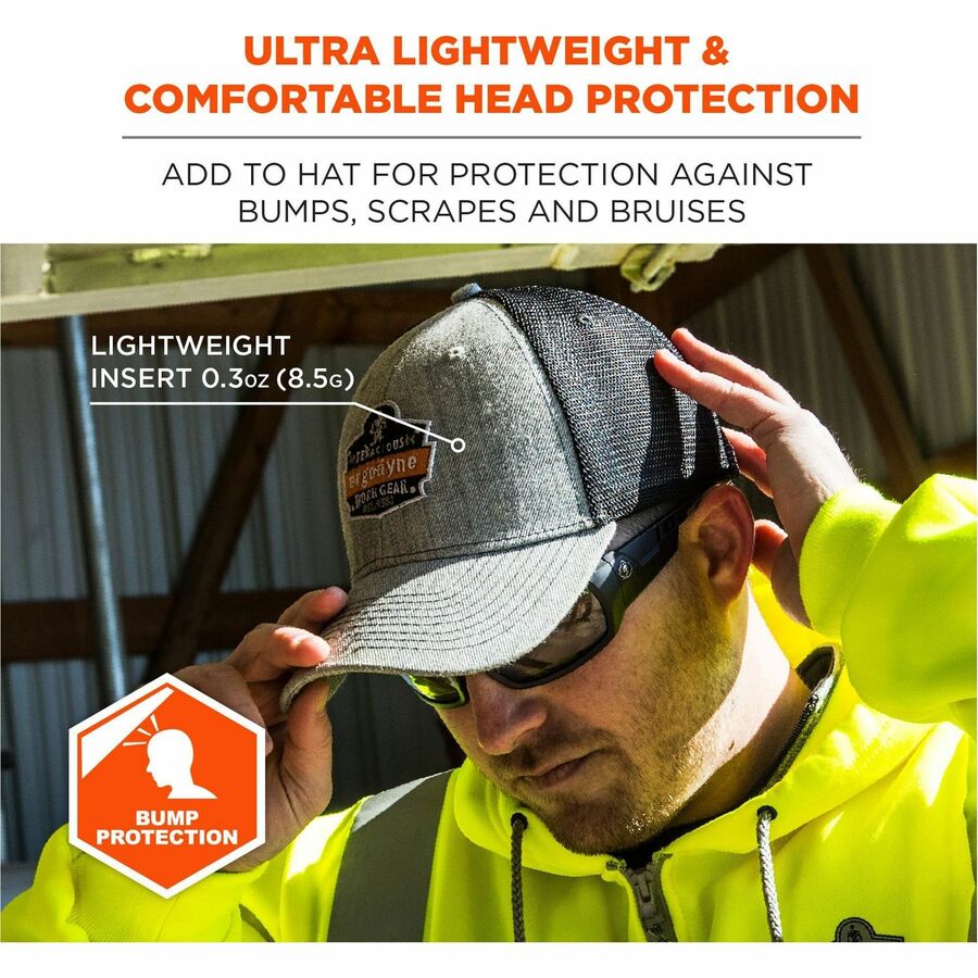 Bump, Scrape, Bruise Protection - Soft Foam - Black - Vented, Ultra-lightweight, Comfortable, Breathable - 1 Each