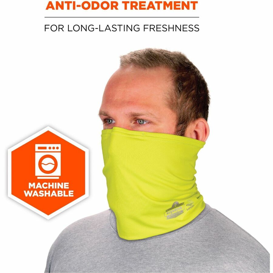 Ergodyne Chill-Its 6489 2-Layer Cooling Multi-Band, Large/XL, Lime, Polyester/Microfiber/Spandex, 1 Each