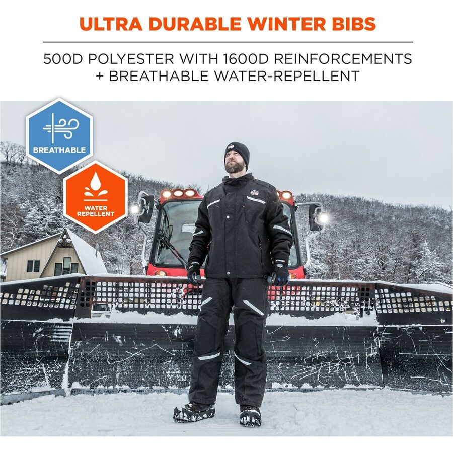 Bib Overall - 4XL - Black - 1600D Nylon, 500D Nylon, Nylon