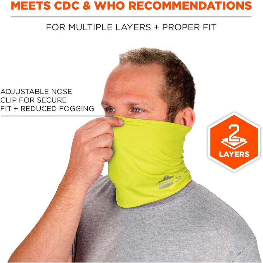 Ergodyne Chill-Its 6489 2-Layer Cooling Multi-Band, Small/Medium, Lime, Polyester/MicroFiber/Spandex, 1 Each