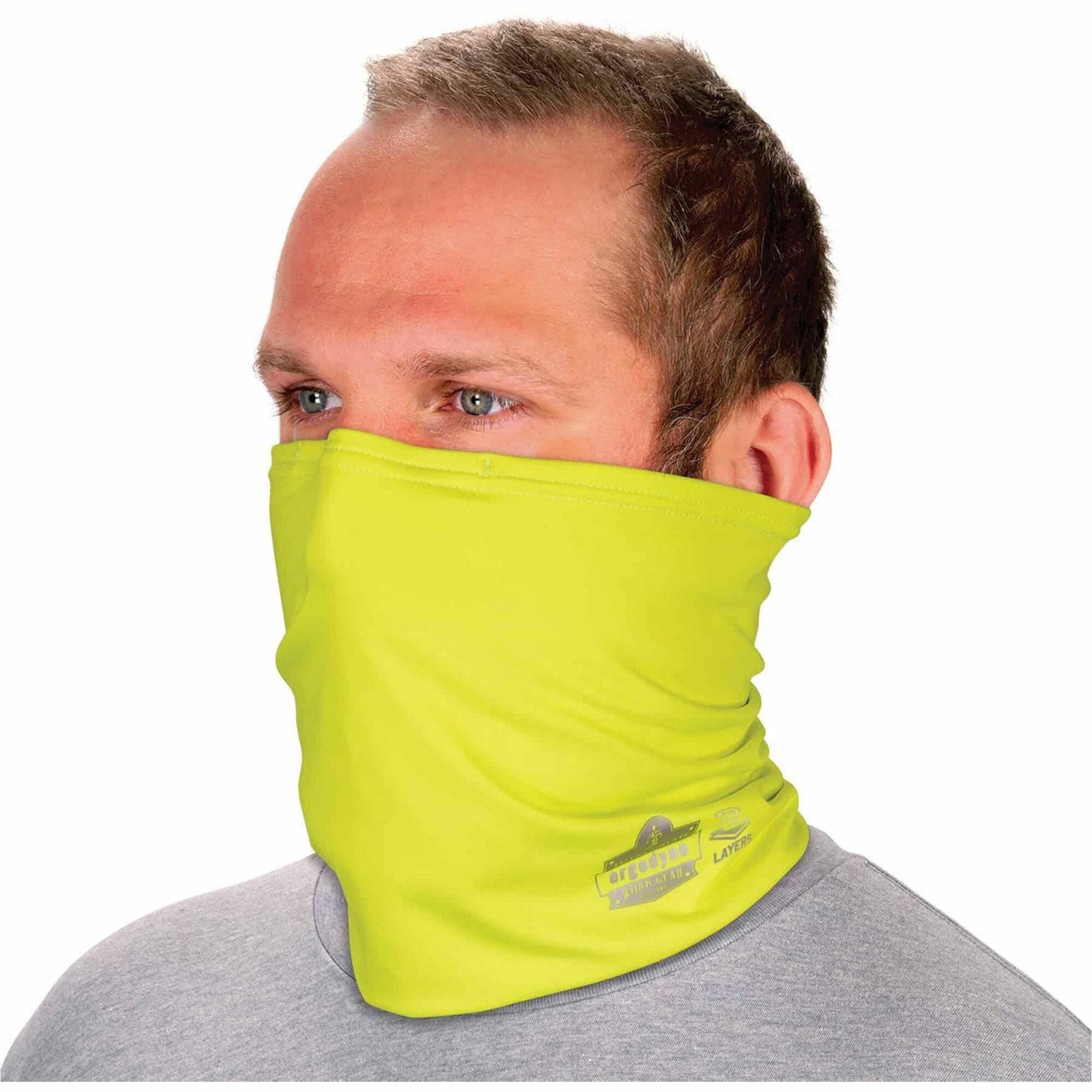 Ergodyne Chill-Its 6489 2-Layer Cooling Multi-Band, Small/Medium, Lime, Polyester/MicroFiber/Spandex, 1 Each