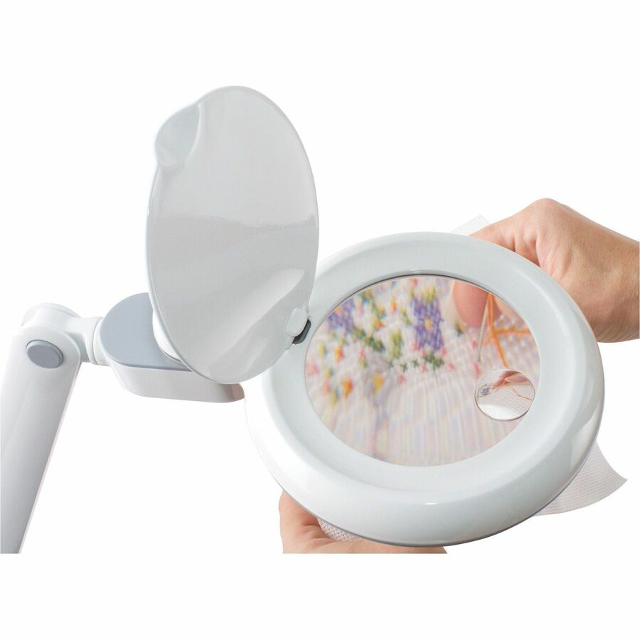 OttLite Space-Saving LED Magnifier Desk Lamp