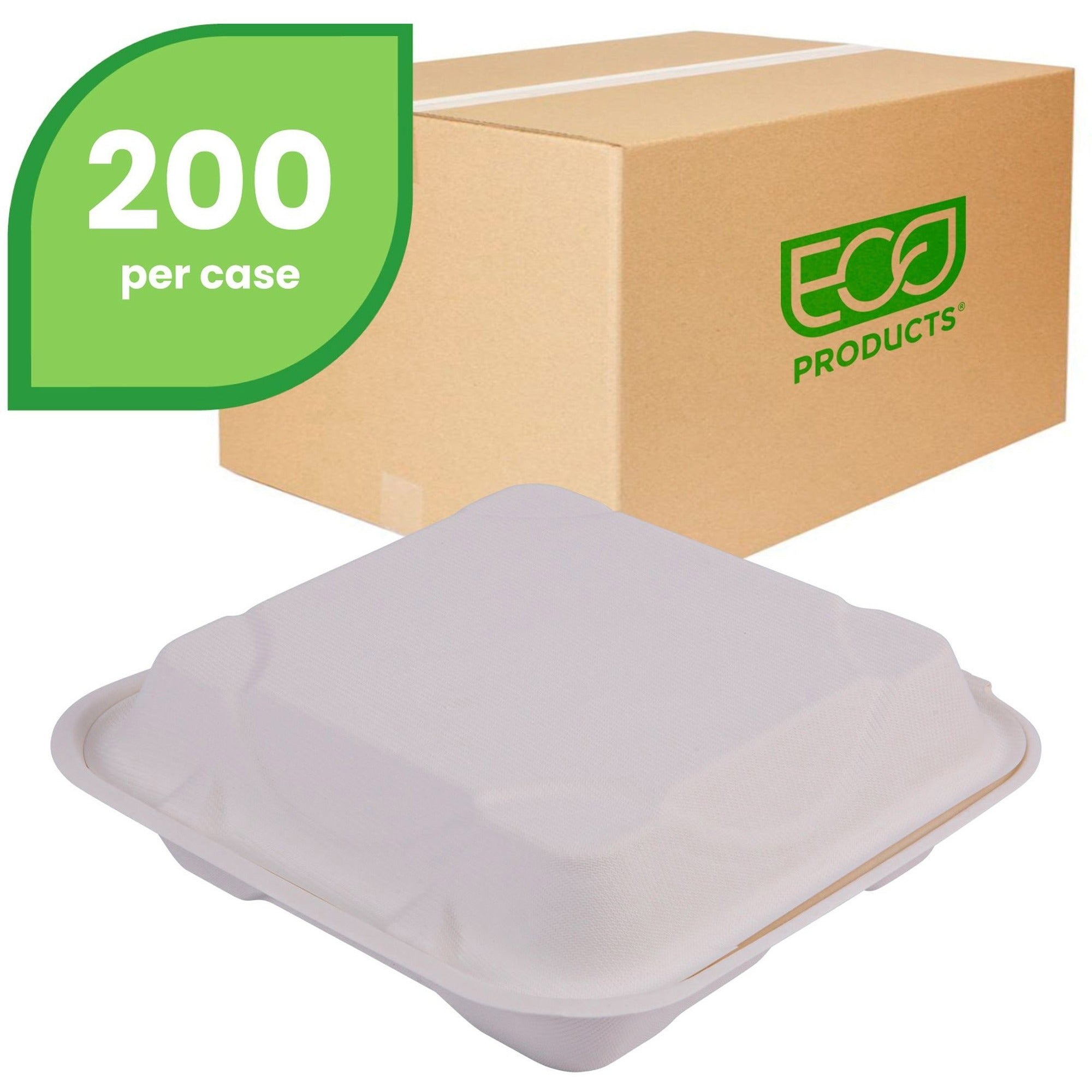 Storing - Disposable - Microwave Safe - White - Sugarcane Body - 200 / Carton