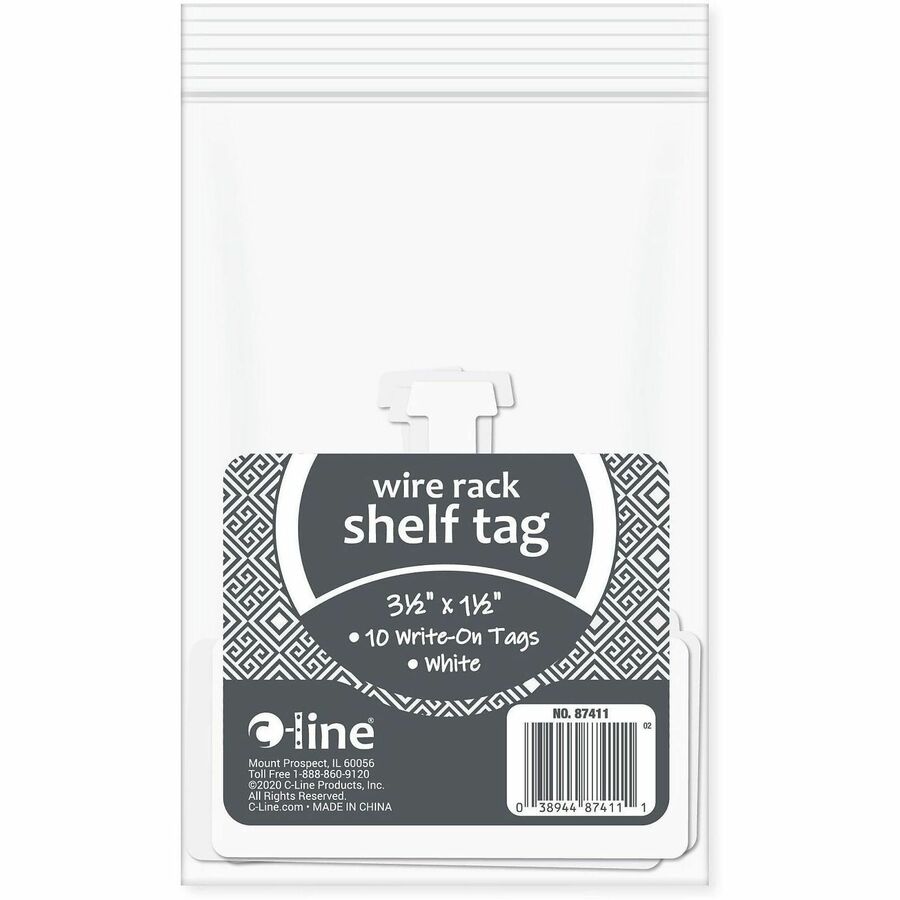 3.62" Length x 1.50" Width - Strap Fastener - Plastic - White - 10 / Pack
