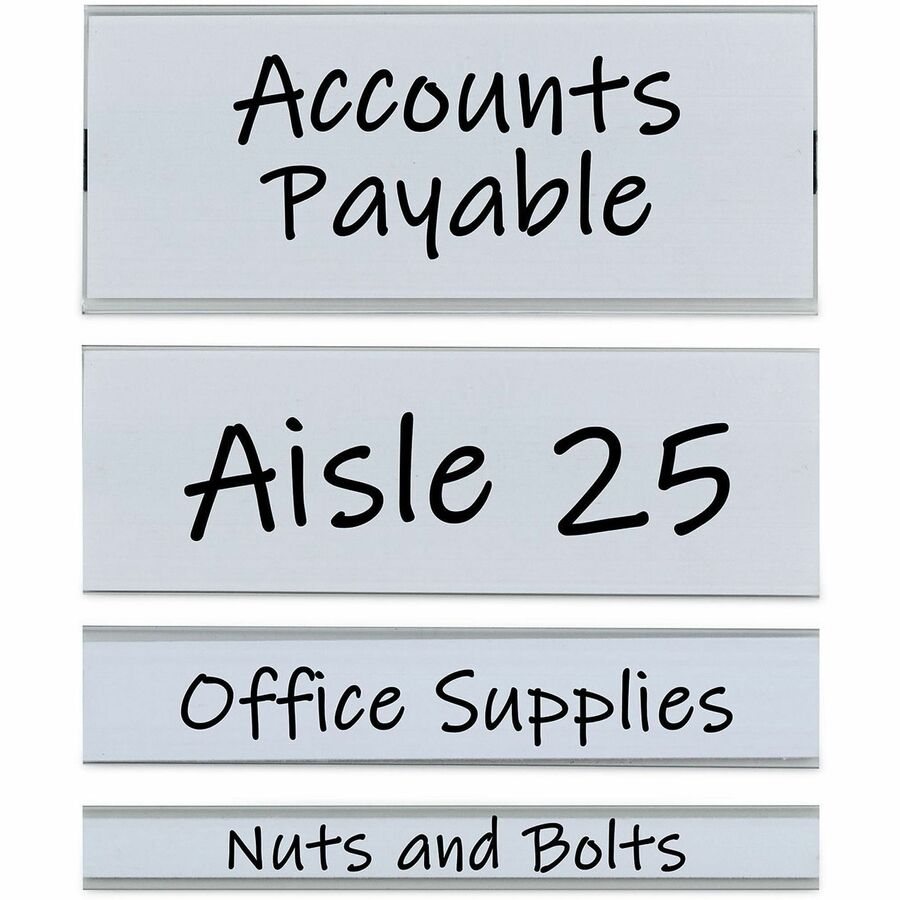 C-Line Label Holder, Plastic, Clear, Magnetic, Side-loading, 10/Pack