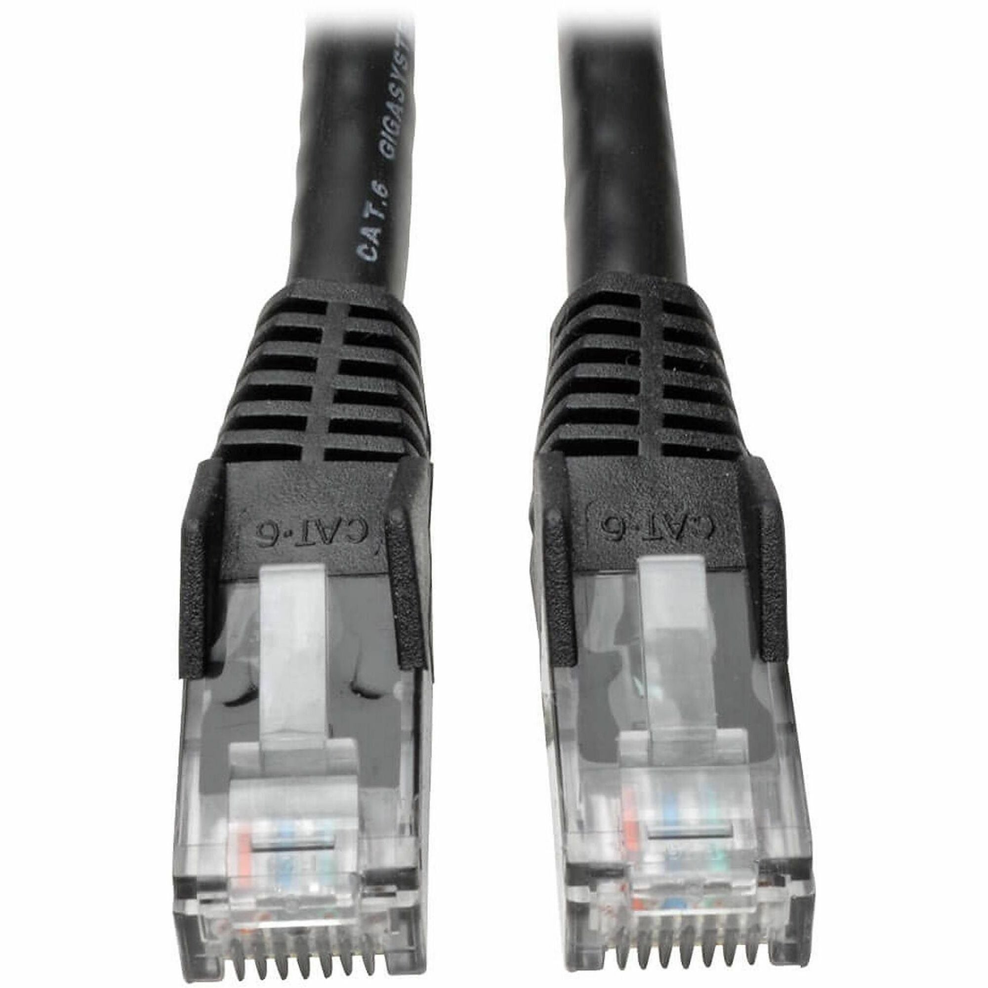25 ft Category 6 Network Cable for Network Device - First End: 1 x RJ-45 Network - Male - Second End: 1 x RJ-45 Network - Male - 10 Gbit/s - Patch Cable - Gold Plated Contact - CM - 24 AWG - Black