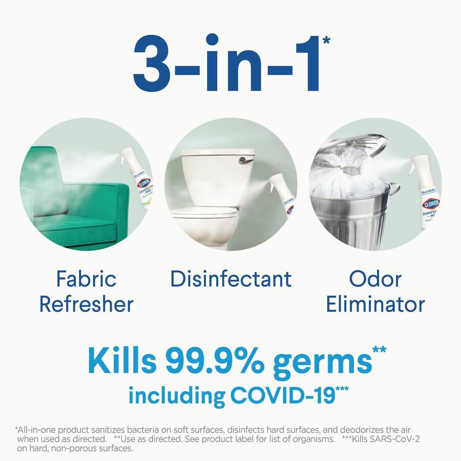 Clorox Disinfecting, Sanitizing & Antibacterial, Eucalyptus Peppermint Scent, Non-aerosol, Bleach-free, White, 16 fl oz, 1 Each