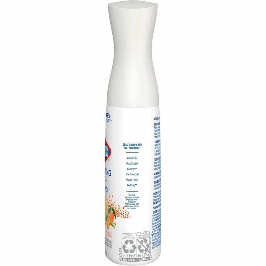 Clorox Disinfecting, Sanitizing & Antibacterial Mist, Lemongrass Mandarin Scent, Non-aerosol, Bleach-free, White, 16 fl oz, 1 Each