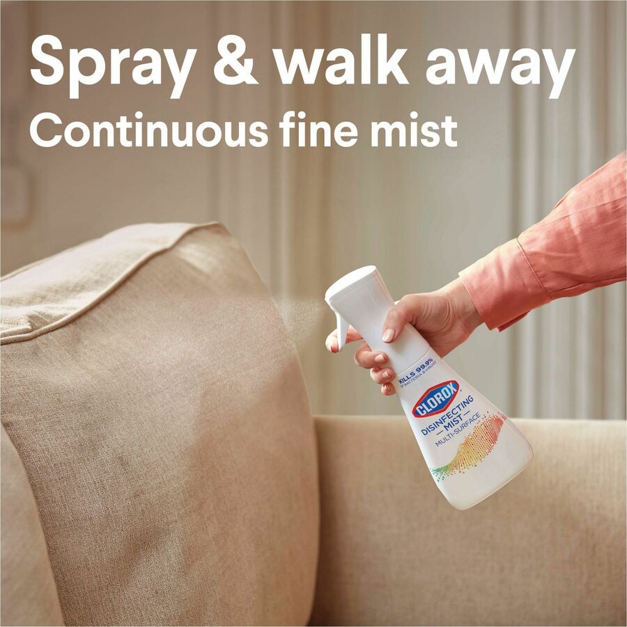 Clorox Disinfecting, Sanitizing & Antibacterial Mist, Lemongrass Mandarin Scent, Non-aerosol, Bleach-free, White, 16 fl oz, 1 Each