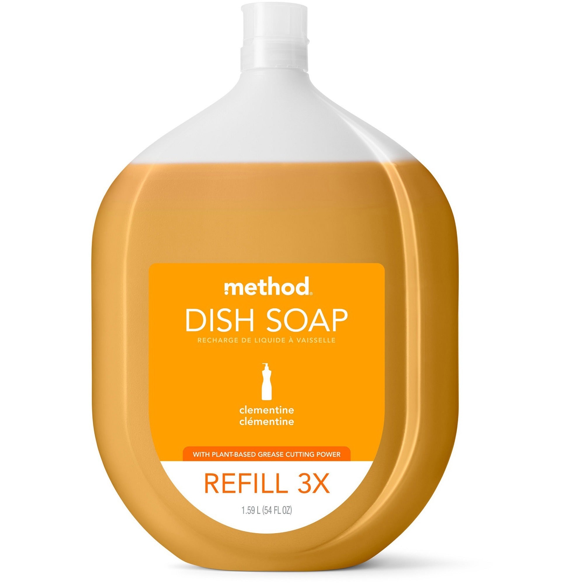 Method Dish Soap Refill, Clementine Scent, Orange, 54 fl oz, 1 Each