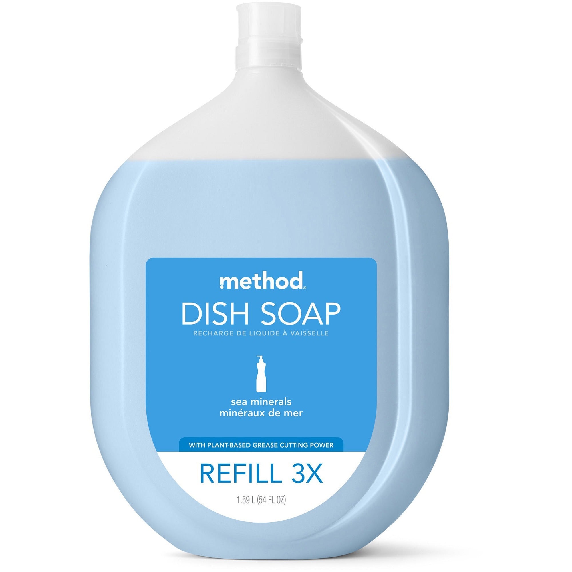 Method Dish Soap Refill, Sea Mineral Scent, Blue, 54 fl oz (1.7 quart), 1 Each