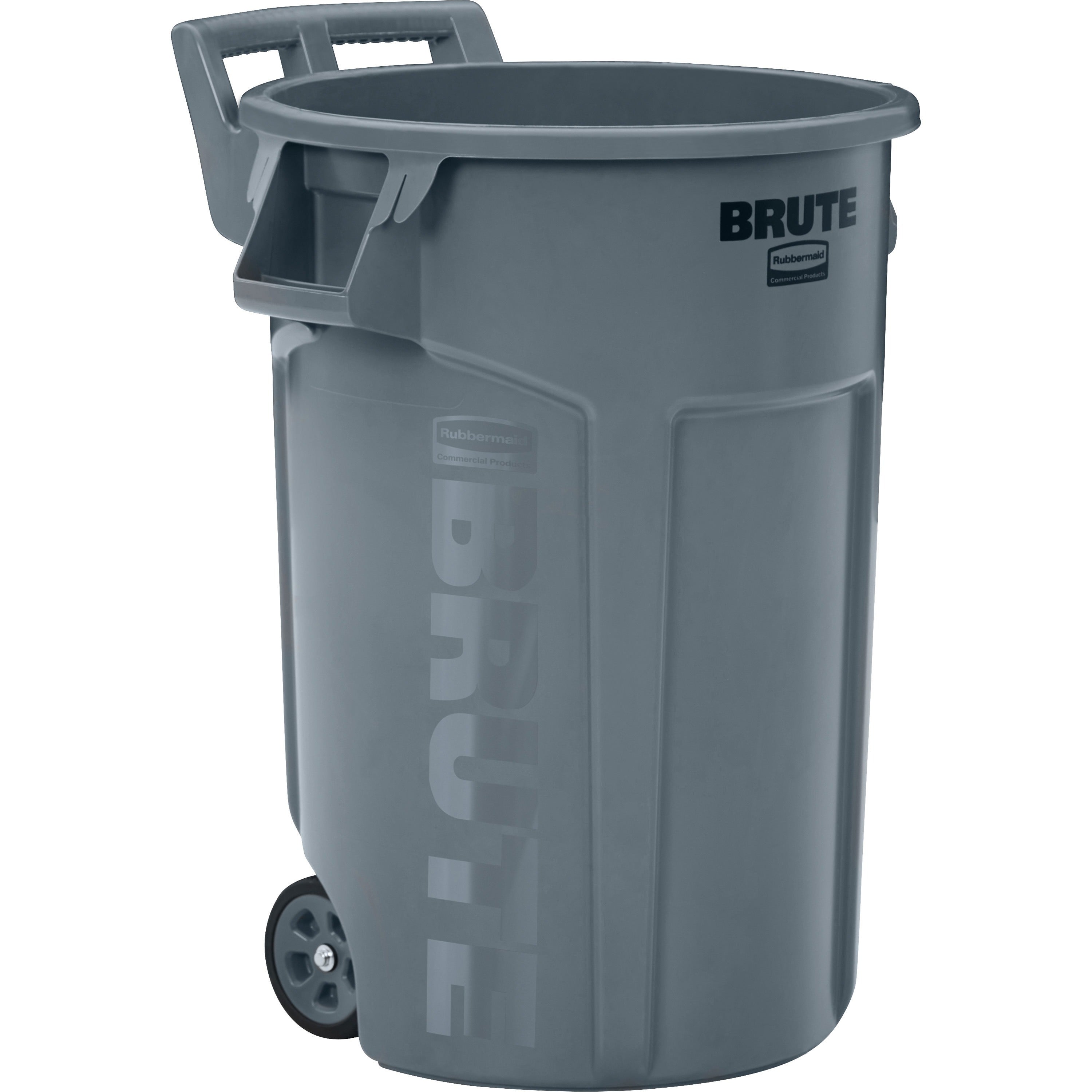 44 gal Capacity - Wheels, Ergonomic Handle, Vented - 35.8" Height x 27.6" Width - Resin - Gray - 1 Each