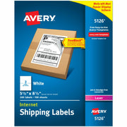 5 1/2" Width x 8 1/2" Length - Permanent Adhesive - Rectangle - Laser - White - Paper - Permanent Adhesive, Jam Resistant, Smudge Resistant, Customizable, Stick & Stay - 2 / Sheet - 100 Total Sheets - 200 Total Label(s) - 1 Box