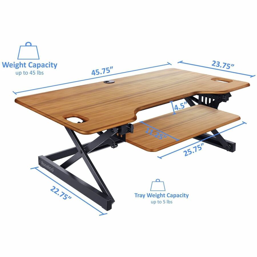 Rocelco DADR-46 46" Adjustable Desk Riser with EVR