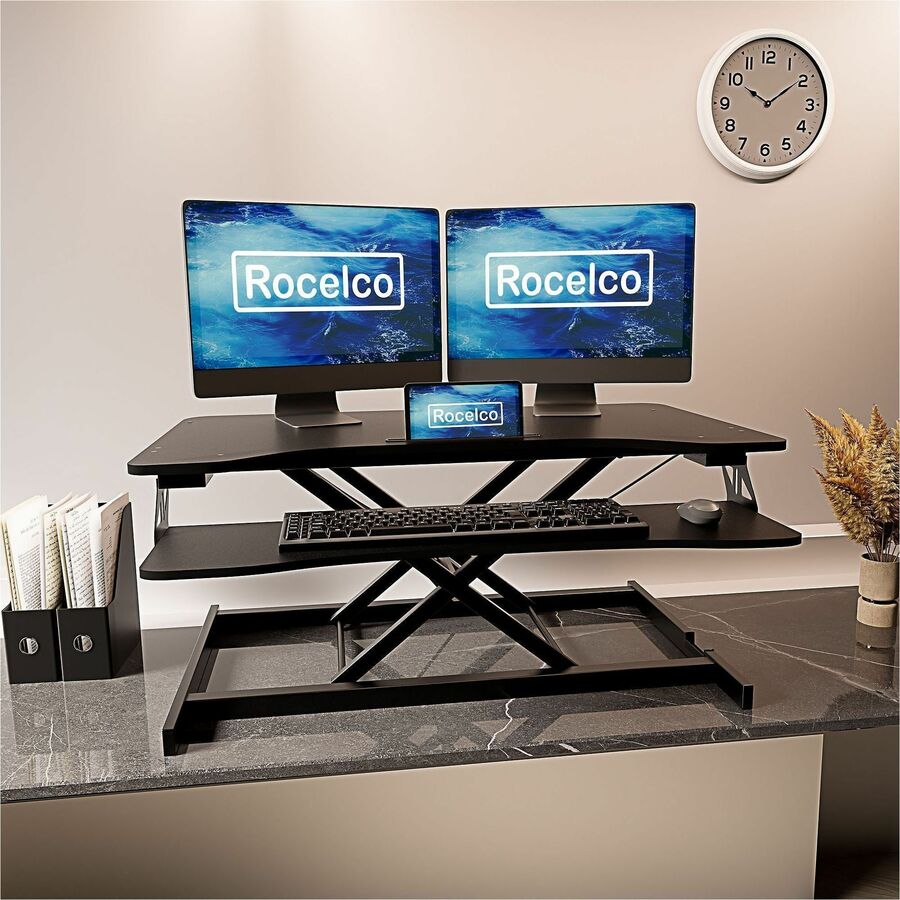 Rocelco VADR 31.5" Hi-Lift Adjustable Desk Riser