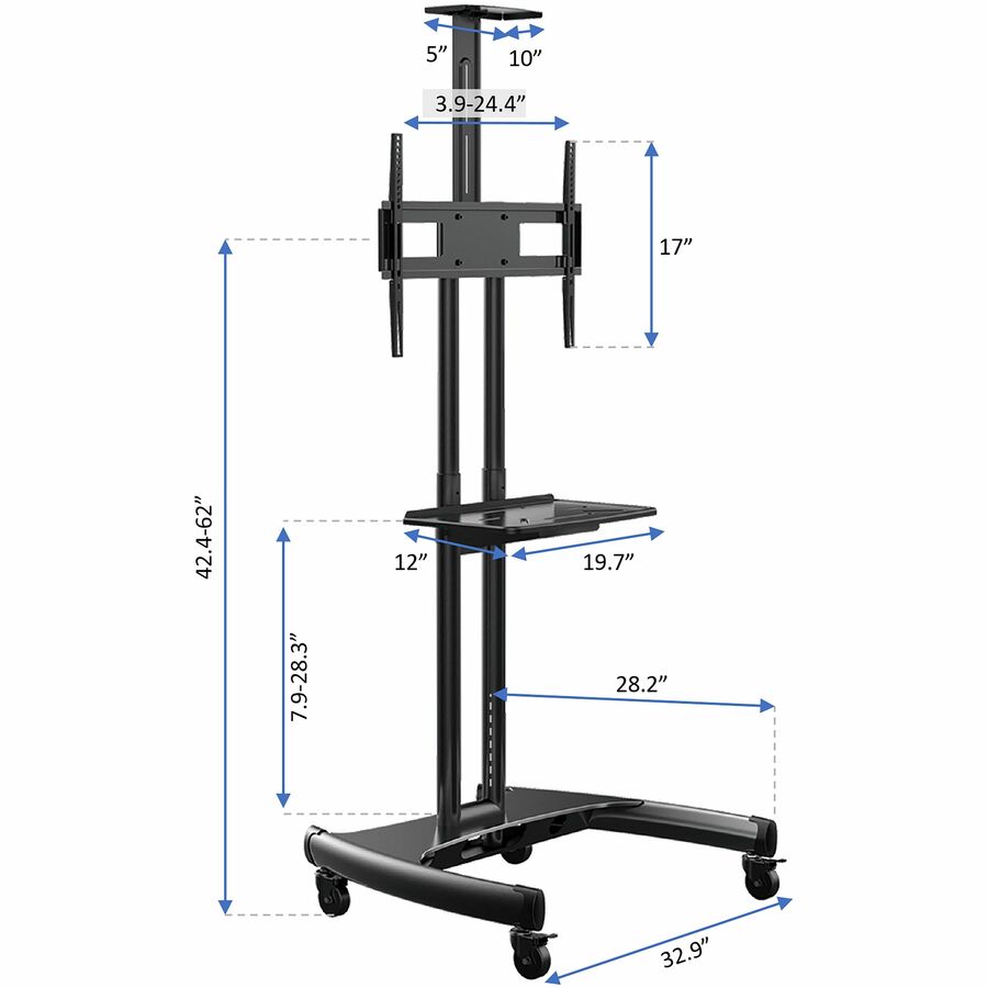 Rocelco VSTC Standard TV Cart