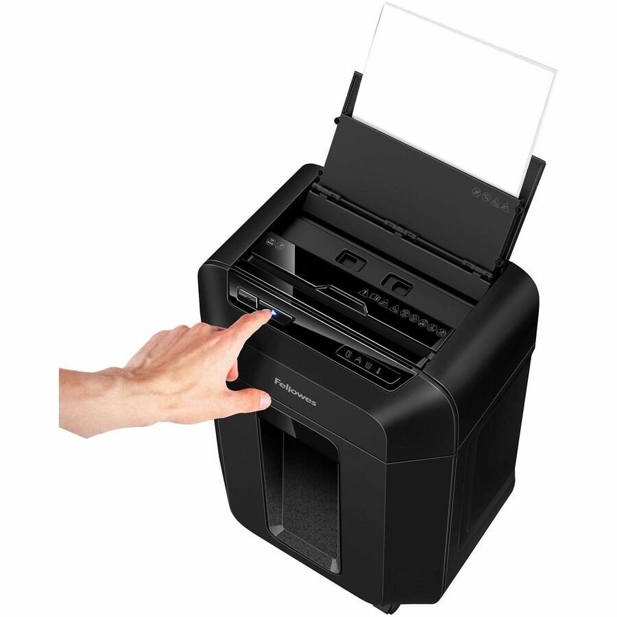 Continuous Shredder - Micro Cut - 10 Per Pass - for shredding Credit Card, Paper, Paper Clip, Staples - P-4 - 10 Minute Run Time - 4.50 gal Wastebin Capacity - Black