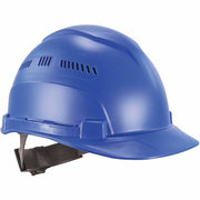 Ergodyne 8966 Lightweight Cap-Style Hard Hat, Blue, High-Density Polyethylene, Adjustable Ratchet, Ventilated, Sweatband, Anti-Impact, 6-Point Suspension, 1 Each