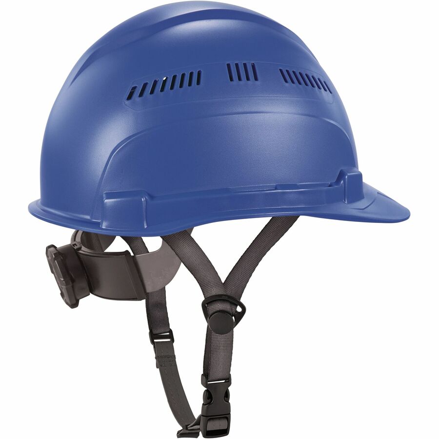 Ergodyne 8966 Lightweight Cap-Style Hard Hat, Blue, High-Density Polyethylene, Adjustable Ratchet, Ventilated, Sweatband, Anti-Impact, 6-Point Suspension, 1 Each