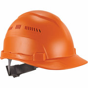 Ergodyne 8966 Lightweight Cap-Style Hard Hat, High-Density Polyethylene, Orange, Adjustable Ratchet, Ventilated, Sweatband, Anti-impact, 6-Point Suspension, 1 Each