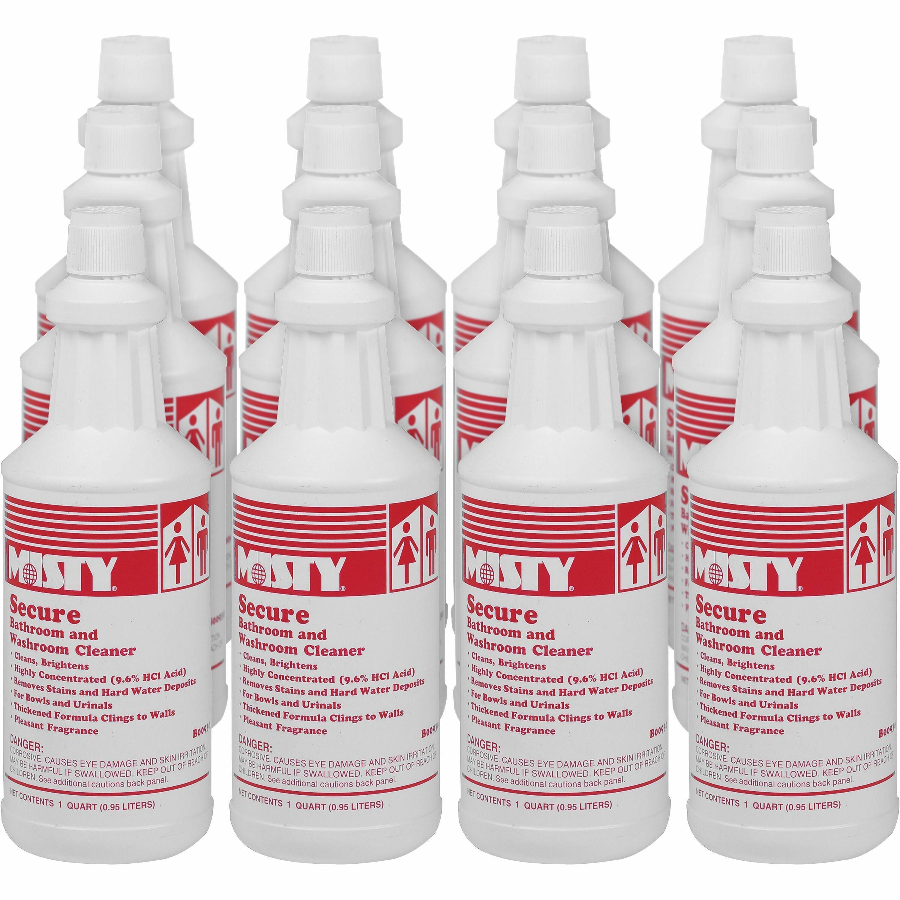 For Urinal, Toilet Bowl, Metal Surface, Porcelain - Liquid - 32 fl oz (1 quart) - Mint Scent - Fast Acting, Easy to Use - Blue - 12 / Carton