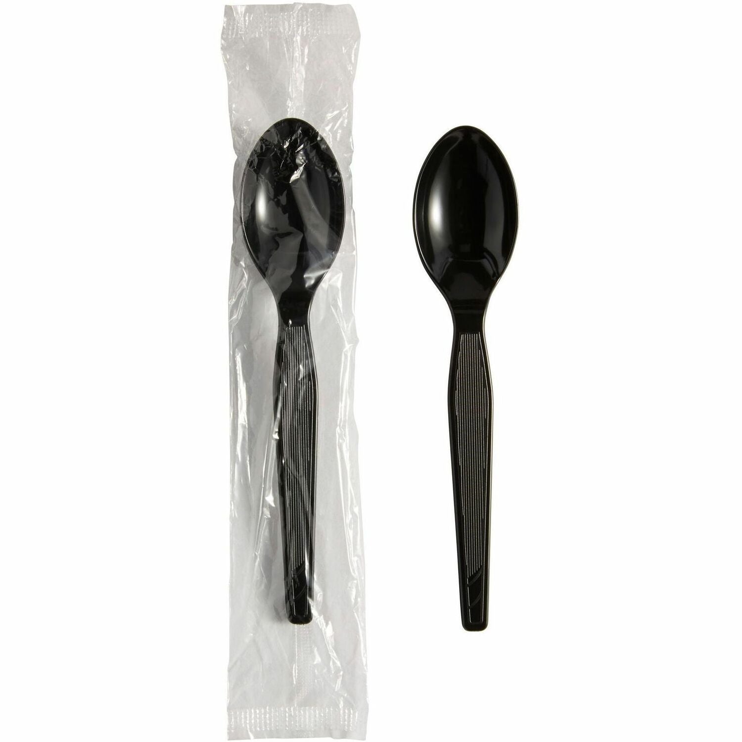 Dixie Heavy Weight Black Polystyrene Disposable Teaspoons, 6" Length, 1000 per Case