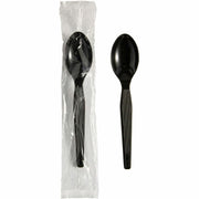 Dixie Heavy Weight Black Polystyrene Disposable Teaspoons, 6" Length, 1000 per Case