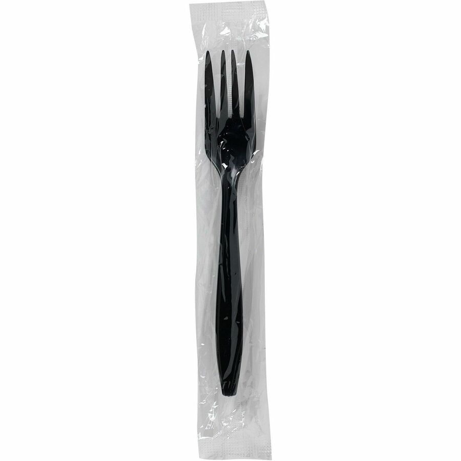 Dixie Heavy Weight Black Polypropylene Disposable Forks, 1000 per Case
