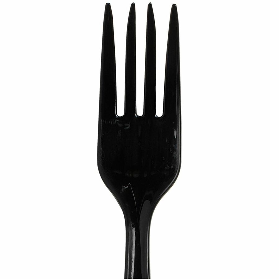 Dixie Heavy Weight Black Polypropylene Disposable Forks, 1000 per Case