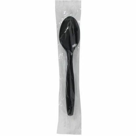 Dixie Heavy Weight Black Polypropylene Disposable Teaspoons, 1000 per Case