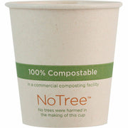 World Centric NoTree Paper Hot Cups, 4 fl oz, Natural, Paper, 20 per Carton