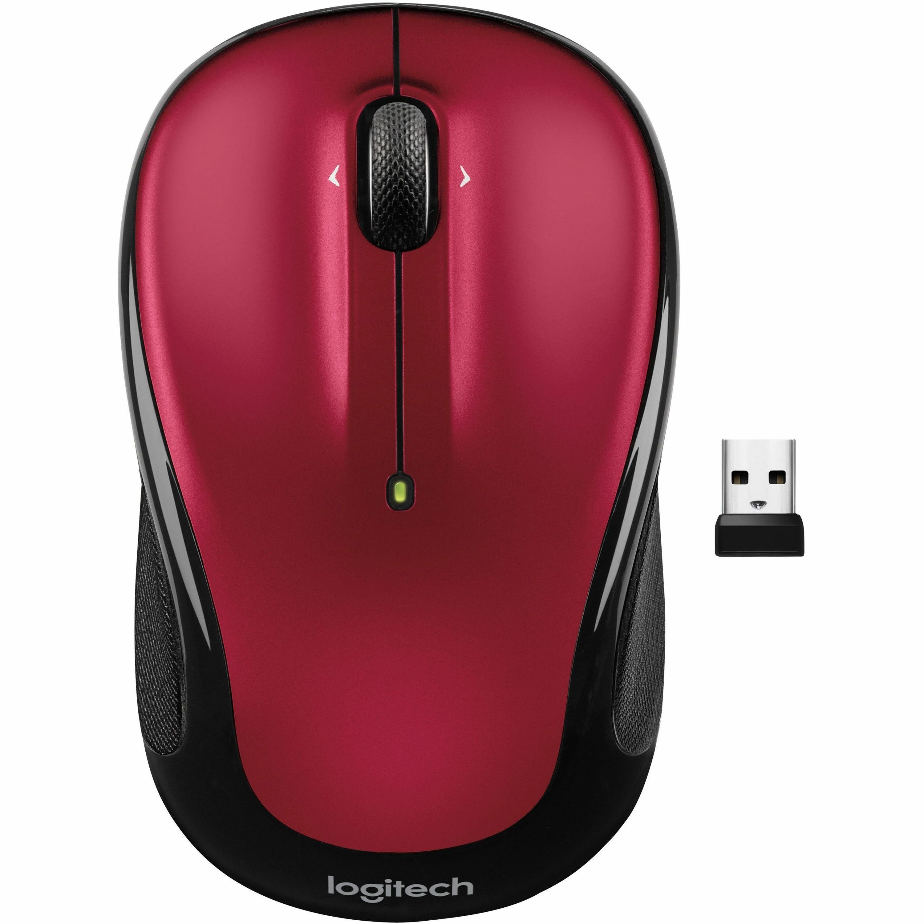Logitech M325S Wireless Mouse, Red, 1 Each