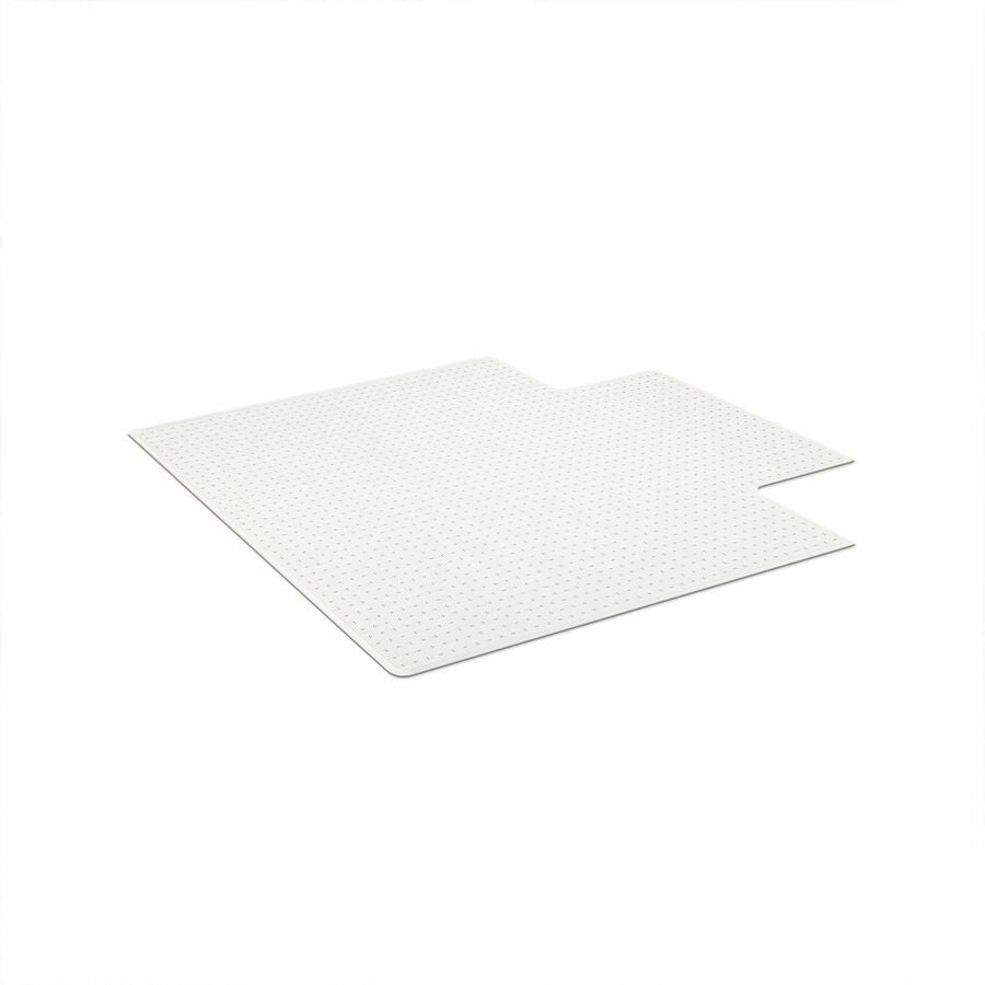ES ROBBINS Everlife Chairmat with Lip, 36" x 48", Lip 10" x 20", Vinyl, Clear, for Medium Pile Carpet, 1 Each