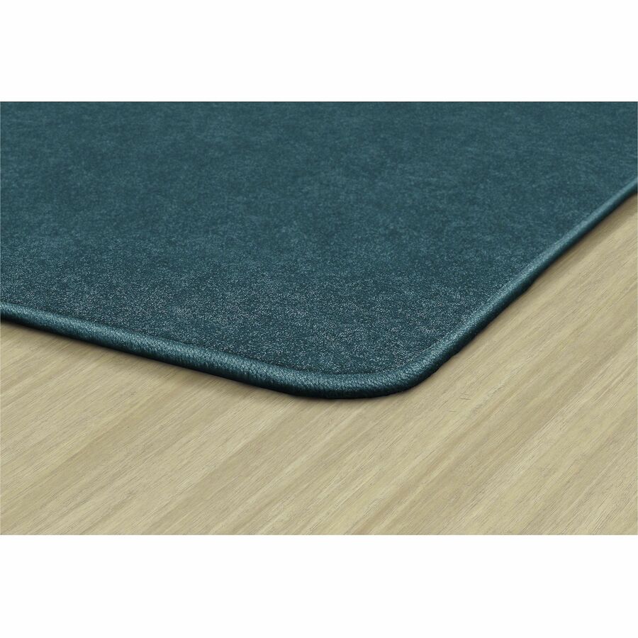 Flagship Carpets Amerisoft Solid Color Rug, Marine Blue, 48" x 72", Rectangle, Polyester/Nylon, 1 Each