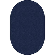 Flagship Carpets Amerisoft Solid Color Rug, 12 ft x 90", Oval, Navy Blue, Nylon/Polyester, 1 Each