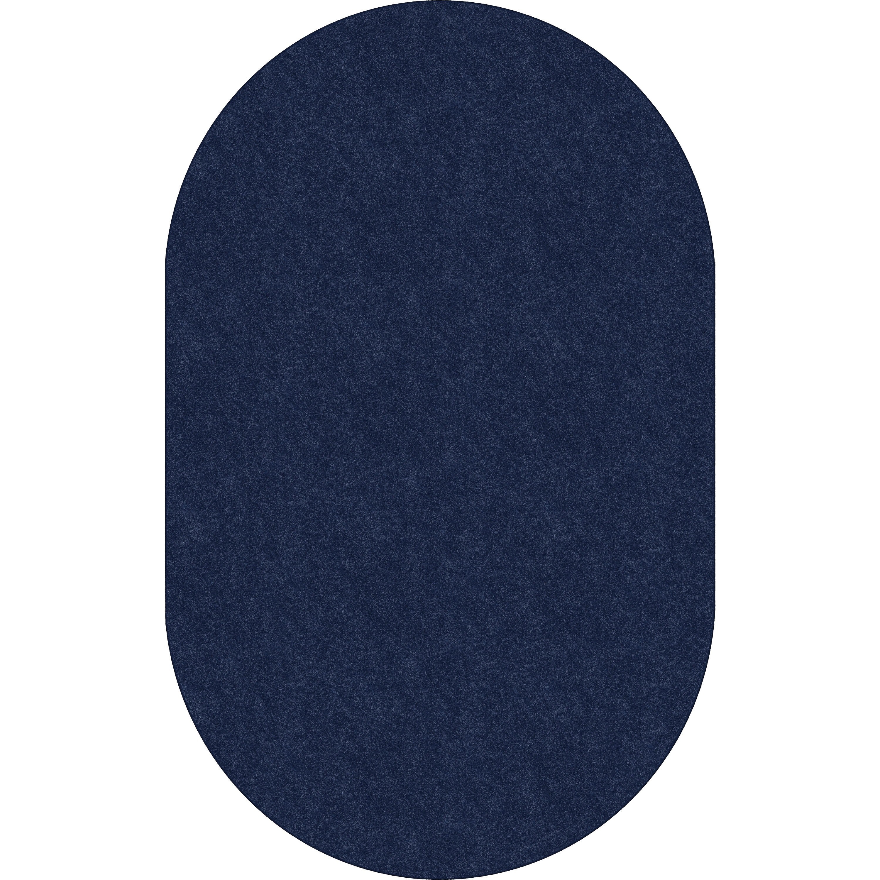 Flagship Carpets Amerisoft Solid Color Rug, 12 ft x 90", Oval, Navy Blue, Nylon/Polyester, 1 Each