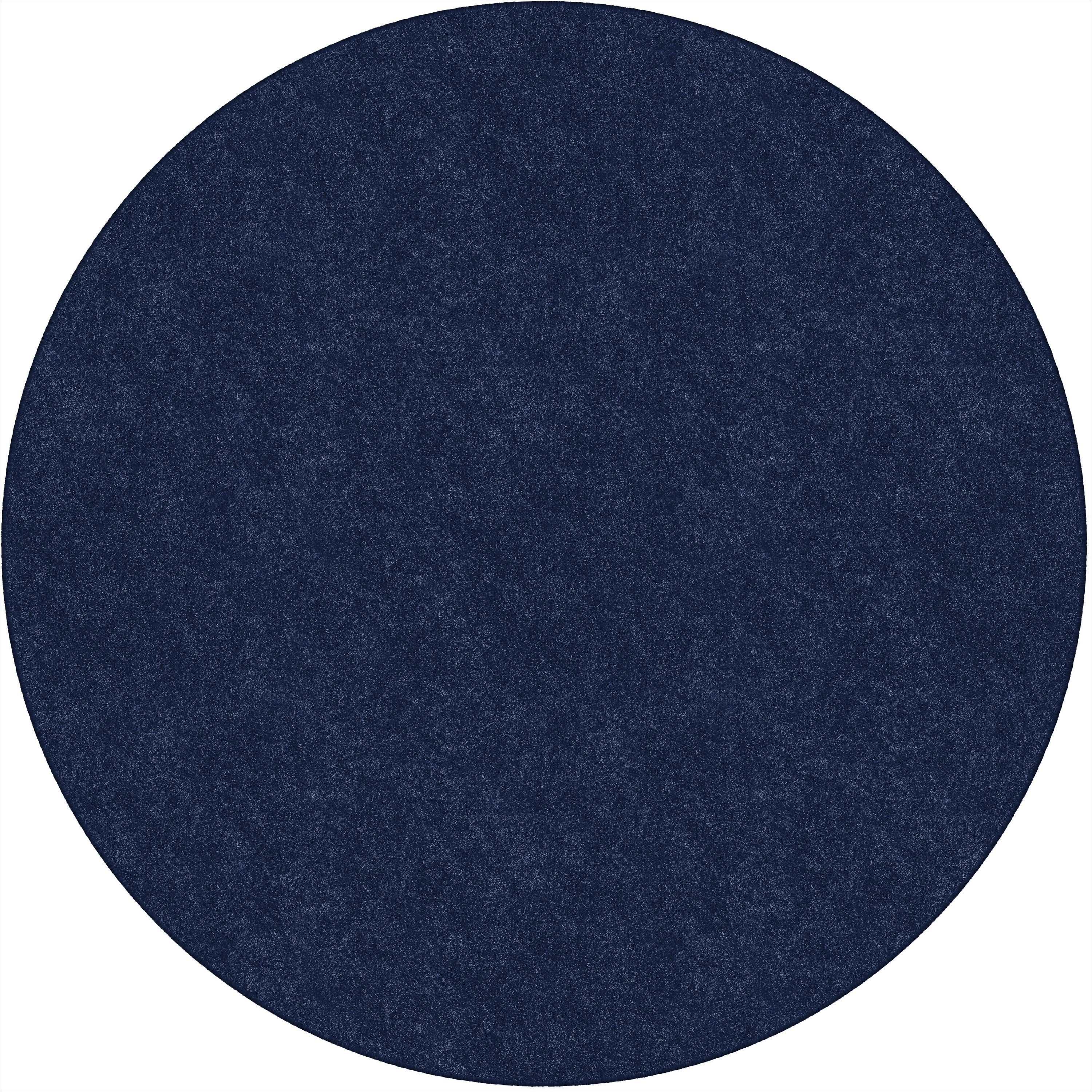 Flagship Carpets Amerisoft Solid Color Rug, 72" Diameter, Round, Navy Blue, Nylon/Polyester, 1 Each