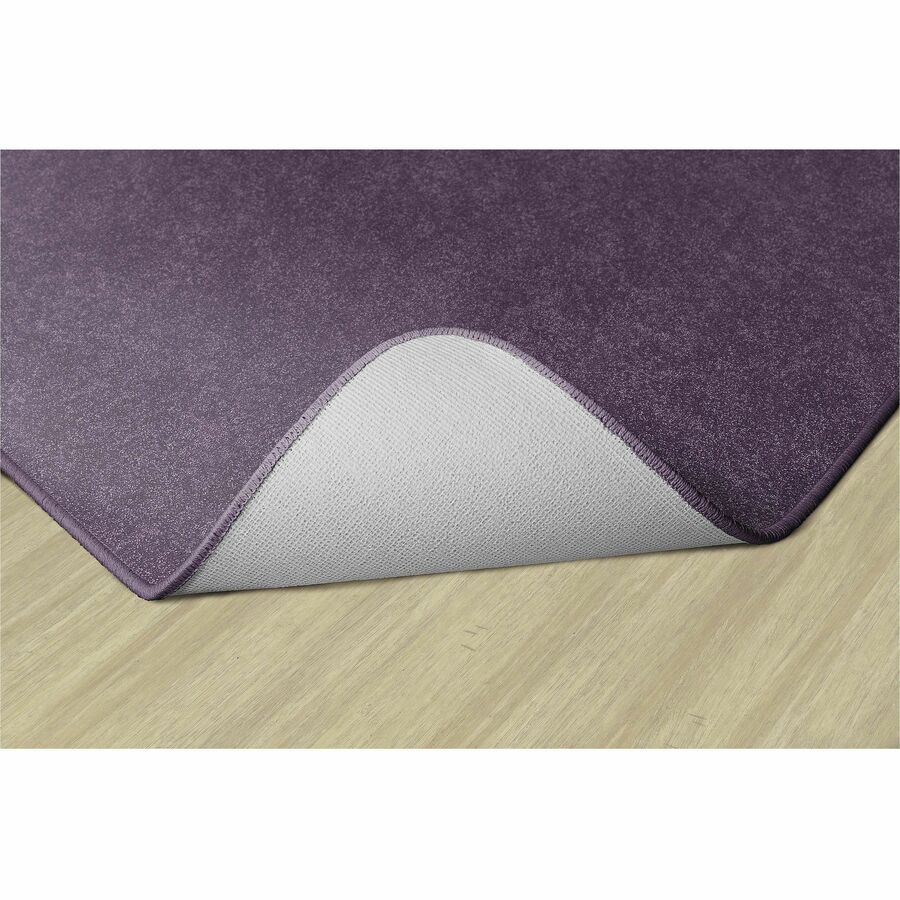 Flagship Carpets Amerisoft Solid Color Rug, 48" x 72", Rectangle, Purple, Polyester/Nylon, 1 Each