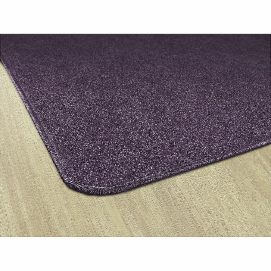 Flagship Carpets Amerisoft Solid Color Rug, 72" x 72", Square, Purple, Polyester/Nylon, 1 Each