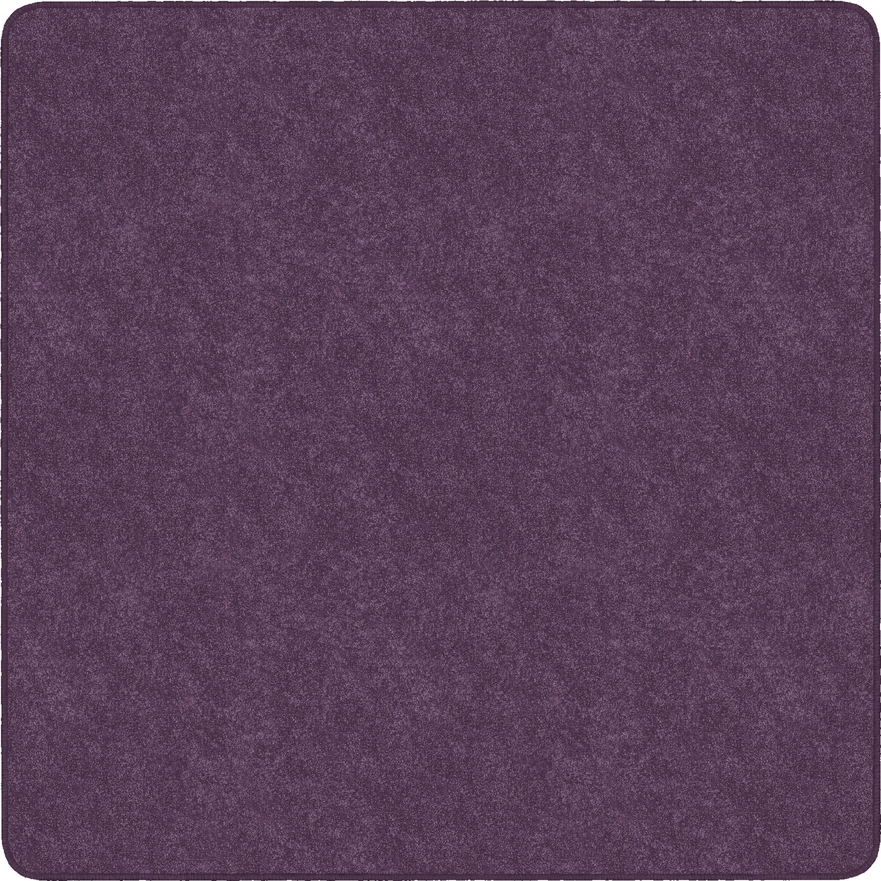 Flagship Carpets Amerisoft Solid Color Rug, 72" x 72", Square, Purple, Polyester/Nylon, 1 Each